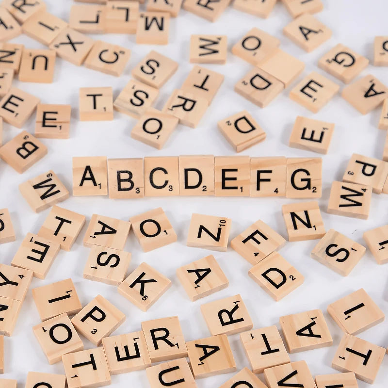 Wooden Alphabet & Number Learning Blocks Set (100 Pieces)