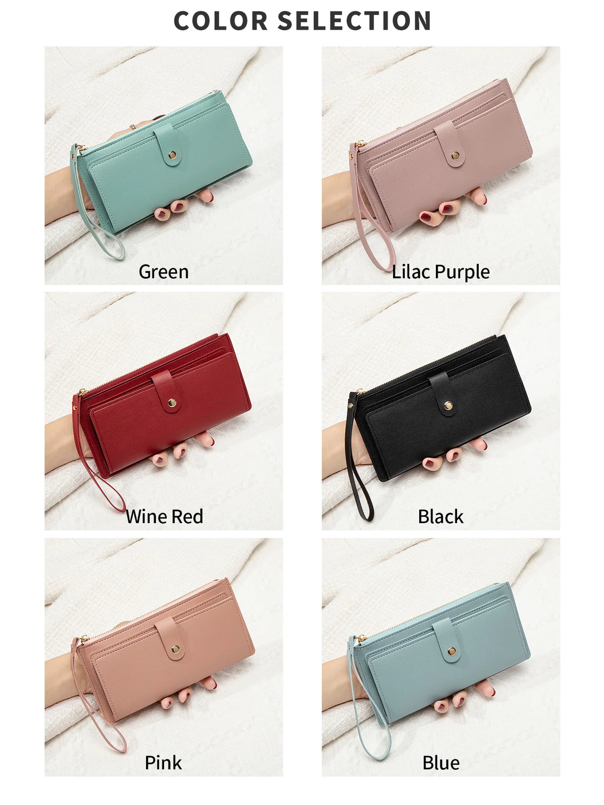 Slim PU Leather Card Holder Wallet