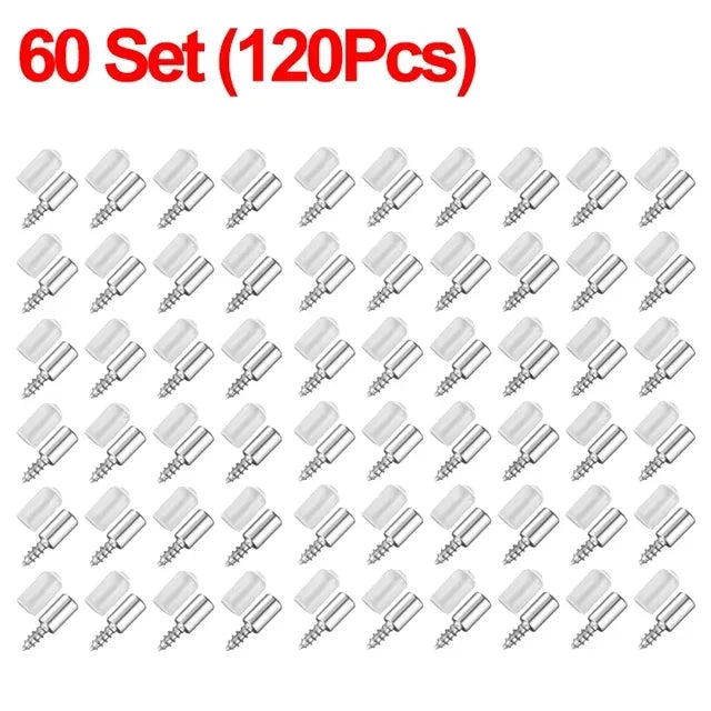 Self-Tapping Shelf Support Pins with Non-Slip Silicone Sleeves