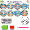 DIY Diamond Art Coaster Set with Holder – 8 Acrylic Coasters for Home Decor and Gifting