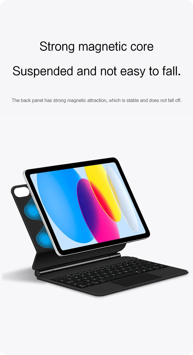 Bluetooth Keyboard Case with Touchpad for iPad Pro, Air & Standard Models