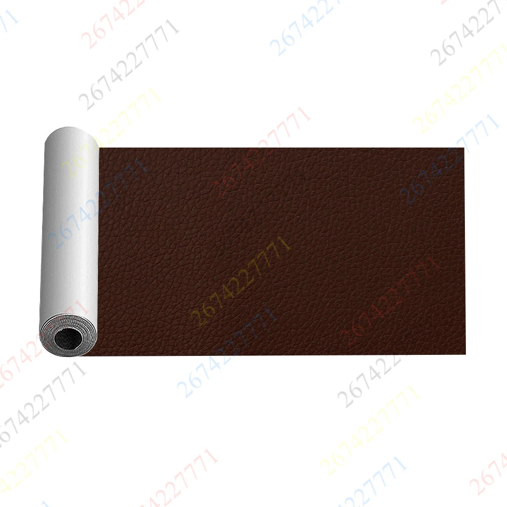 Roll of brown faux leather repair tape for furniture and accessories