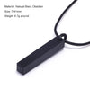 Geometric Natural Stone Pendant Necklace with Adjustable Leather Cord