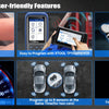 Image showing features of the XTOOL TS100 TPMS device including easy installation, programming, cost-effectiveness, and high 