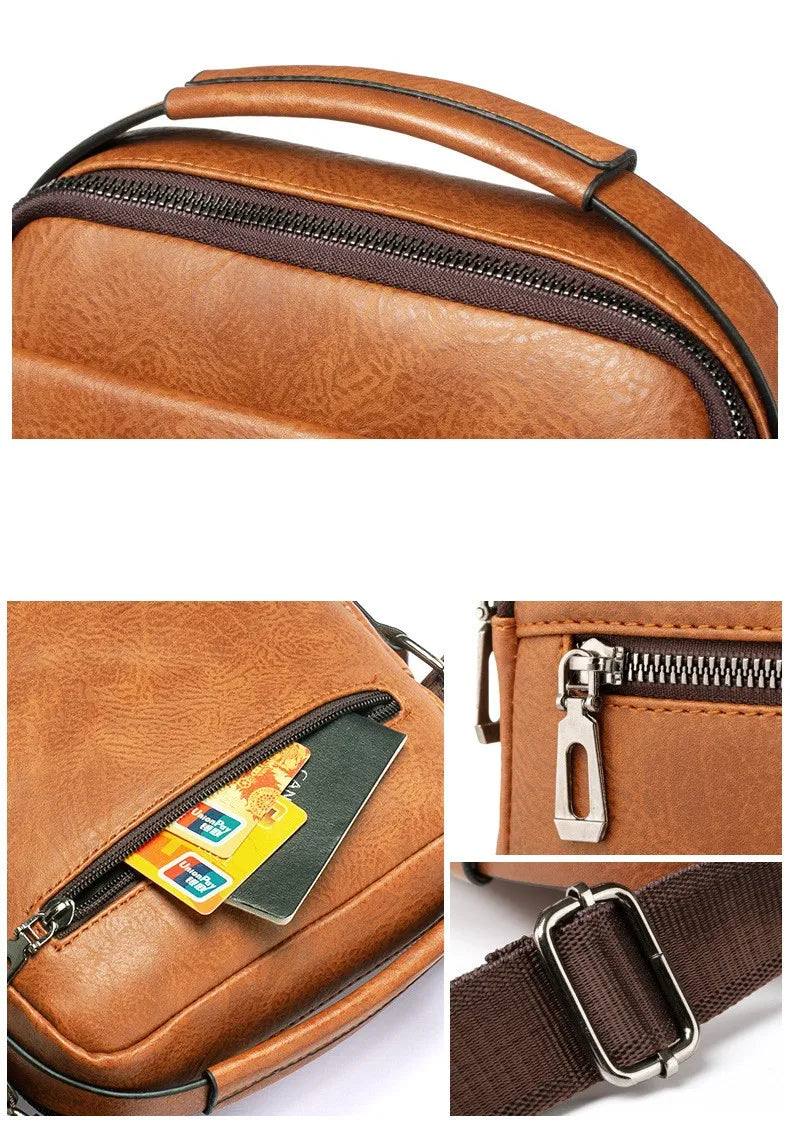 Vintage Waterproof Crossbody Messenger Bag for Men