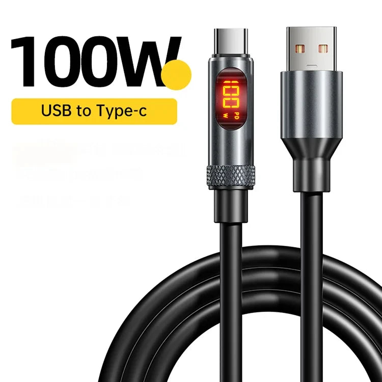 240W USB-C Fast Charging Cable with Digital Display