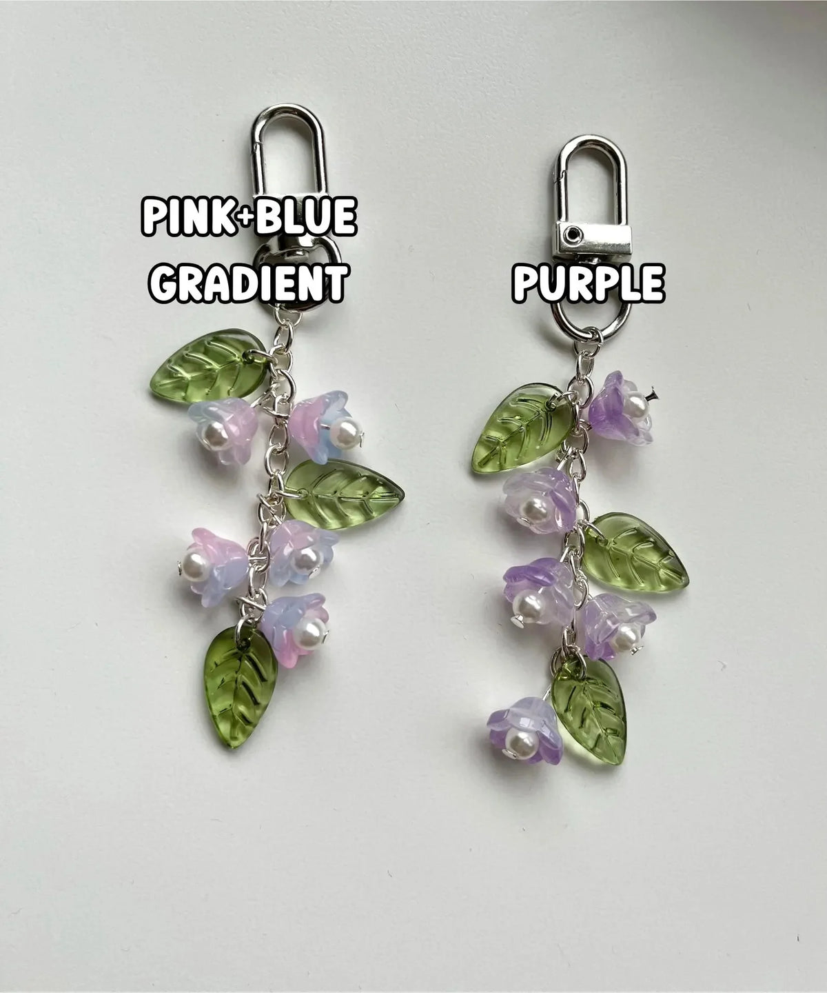 Handmade Lily of the Valley Keychain Charm