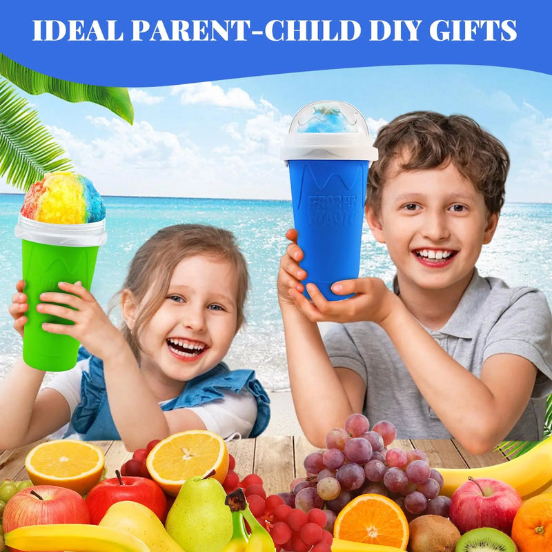 Portable DIY Slushy Maker Cup with Lid and Straw