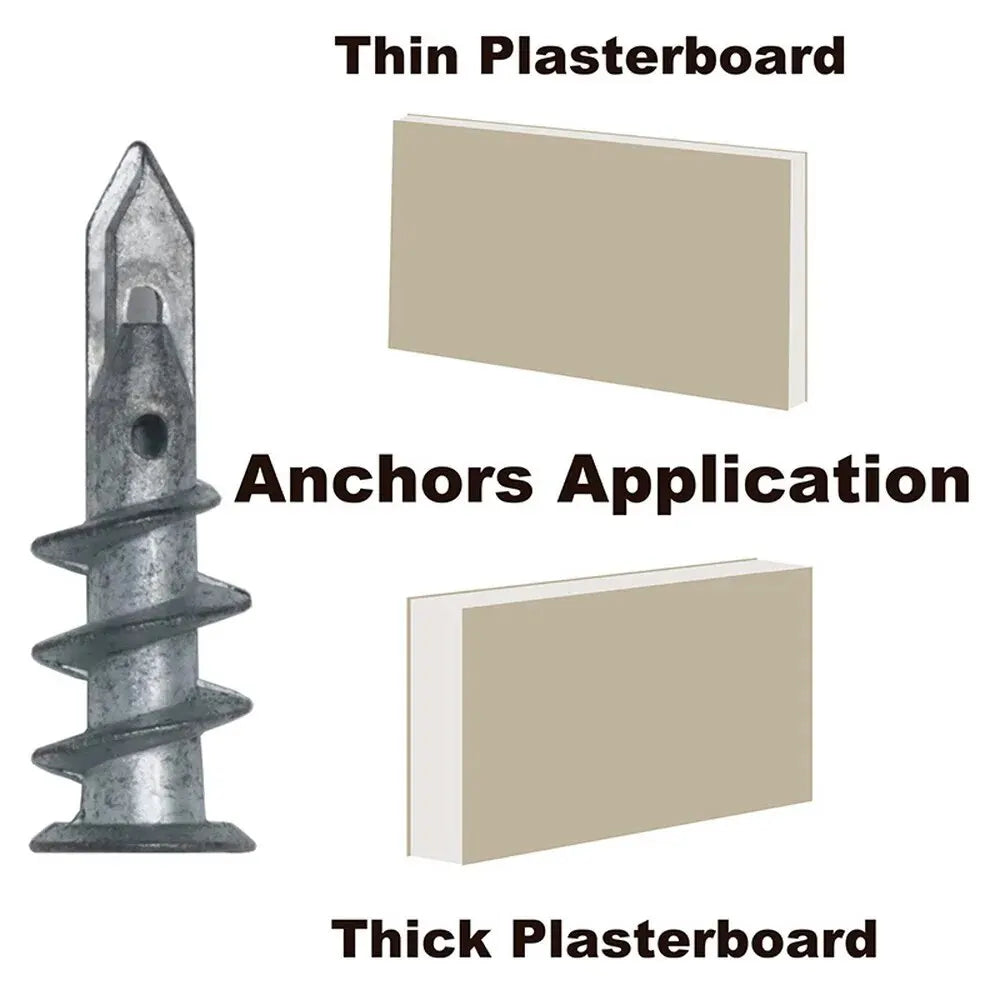 Exemples d'application de plaques de plâtre fines et épaisses avec chevilles.