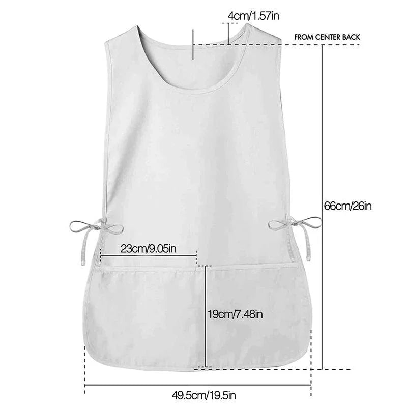 Durable Polyester Vest Apron for Kitchen, Cleaning & Salon Work