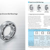 A close-up view of a silver deep groove ball bearing, showing its internal structure and precision machining.