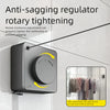 Anti-sagging regulator rotary tightening device for a clothesline, showing adjustment mechanism.