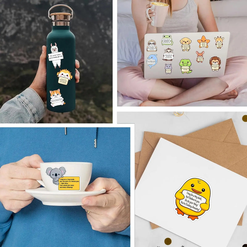 Cute Animal Stickers with Positive Affirmations