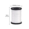 A roll of white leather sewing thread or twine, measuring 6cm long.