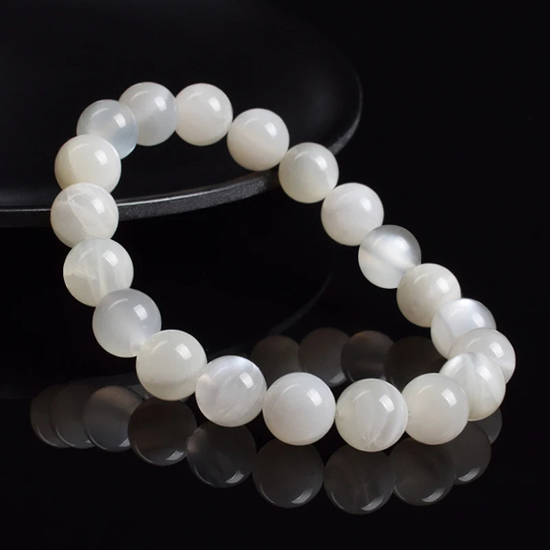Natural White Moonstone Bracelet
