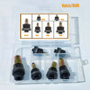 A clear plastic box containing six interchangeable manual rivet nut tools with M3 to M10 heads.