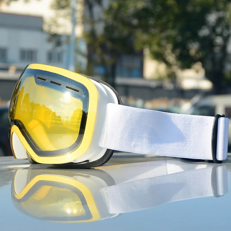 Dual-Layer Anti-Fog Ski Goggles with UV400 Protection