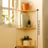 Triangle Wood Floating Wall Shelf with Macrame Rope