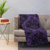 Gothic Damask Purple Throw Blanket – Super Soft & Cozy