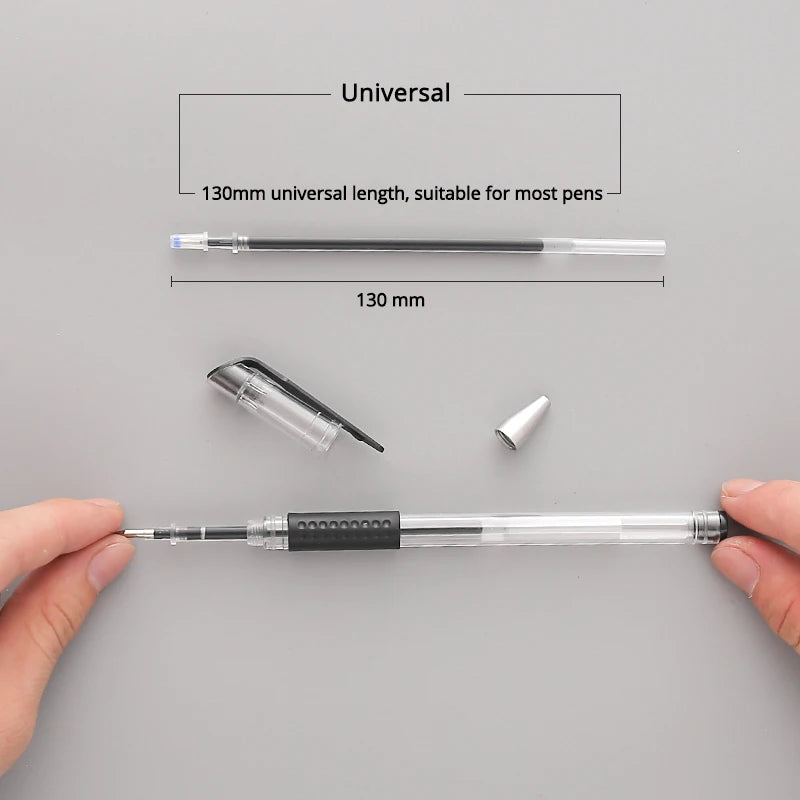 Smooth 0.5mm Gel Pen Set with Refills (Black, Blue, Red)