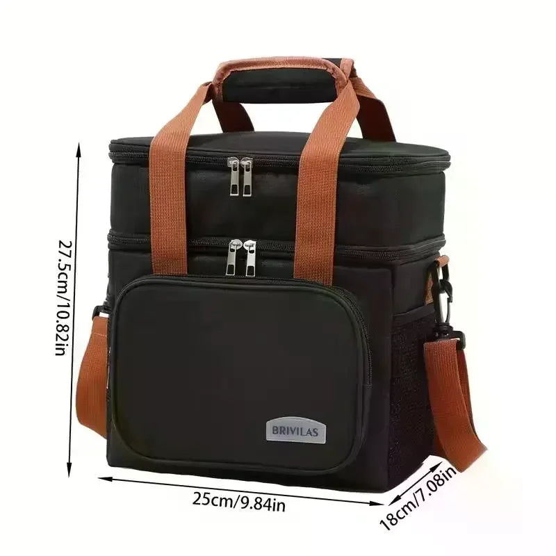 Double-Layer Insulated Lunch Tote