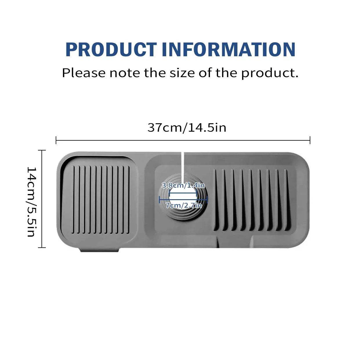 Silicone Sink Faucet Splash Guard & Drip Catcher Mat