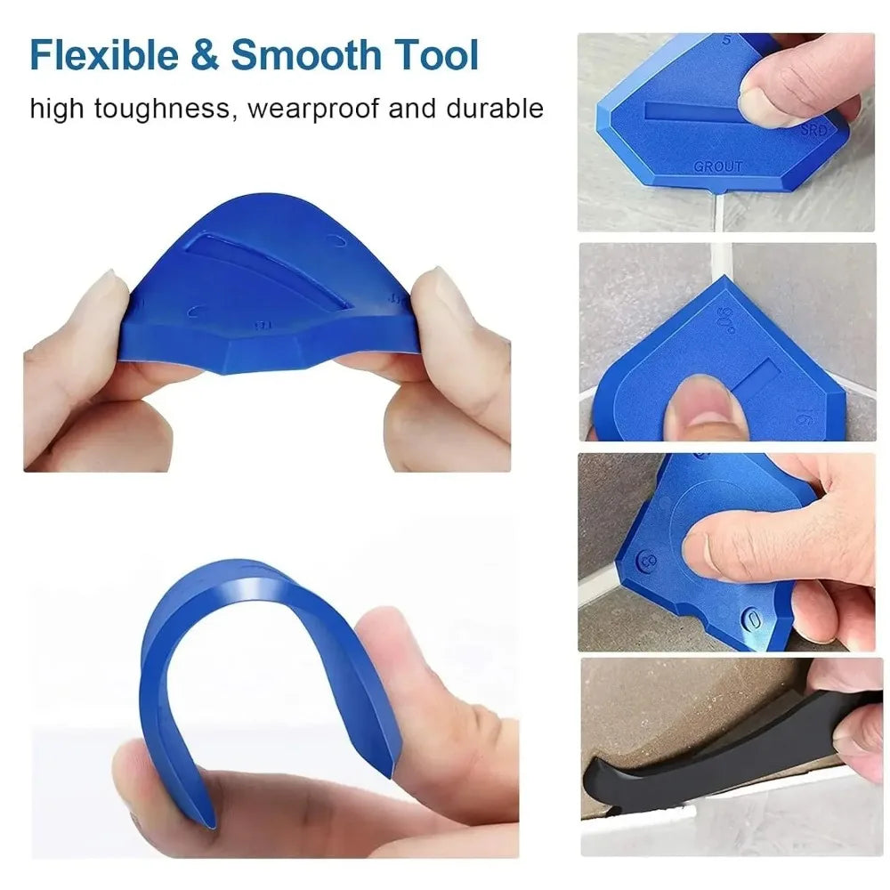5-Piece Silicone Caulking Tool Kit with Scraper and Spreader
