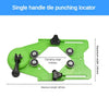 A green single handle tile punching locator tool with a clamping range of 4-83mm.