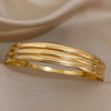 Minimalist Gold-Plated Stainless Steel Bangle Set