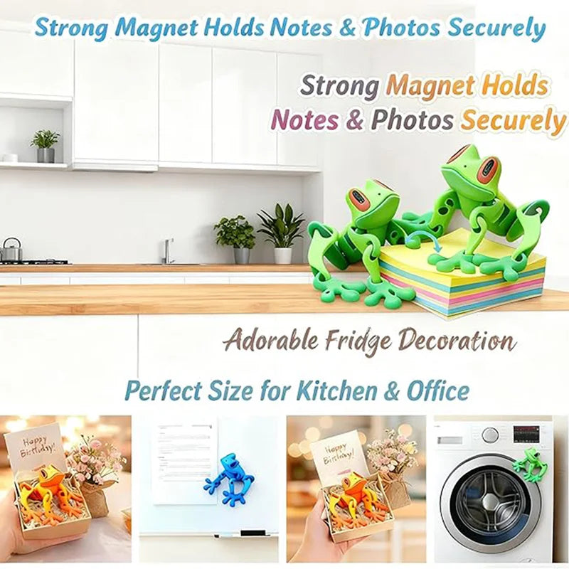 Magnetic Articulated Frog Fidget Toy – 3D Printed Desk Decor