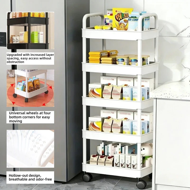 5-Tier Rolling Storage Cart