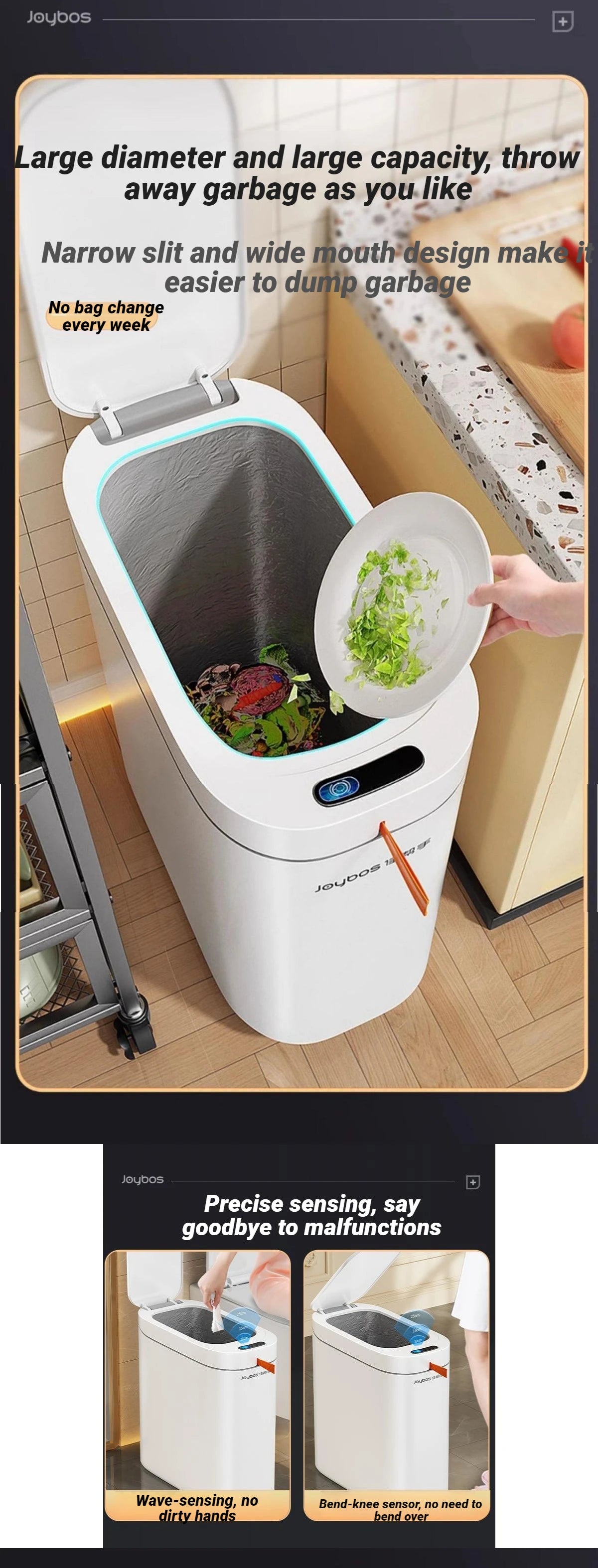 Automatic Sensor Trash Can with Adsorption Bag
