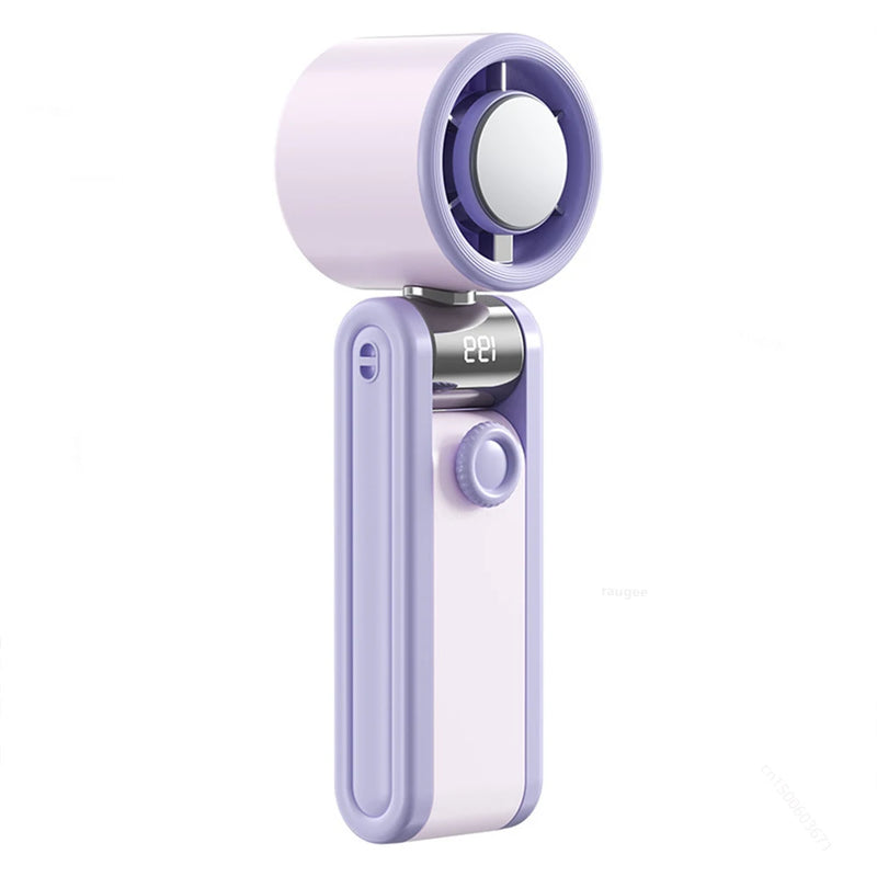 Tri-Fold Portable Cooling Fan with Digital Display