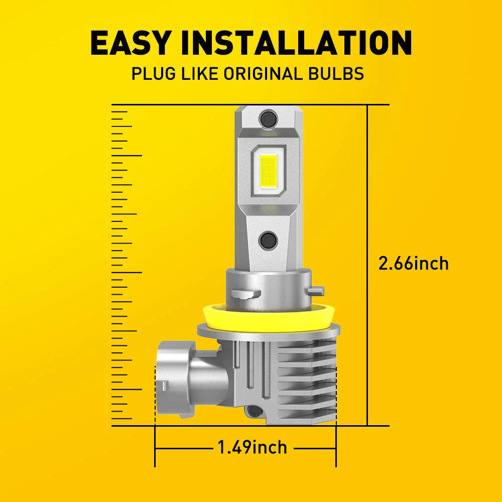 LED Headlight Bulbs with Canbus Technology (Pair)