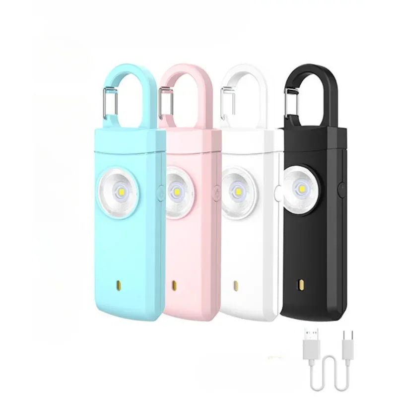 Compact USB Rechargeable LED Security Light with Loud Alarm