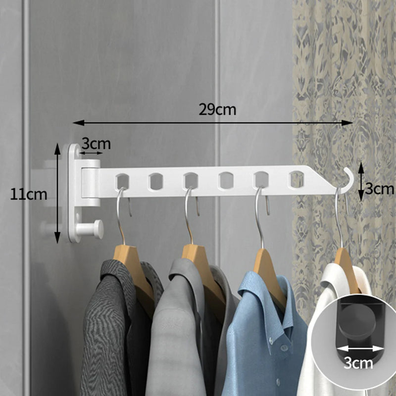 Wall-Mounted Foldable Clothes Drying Rack