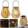 Rattan Solar Garden Lantern with Handle