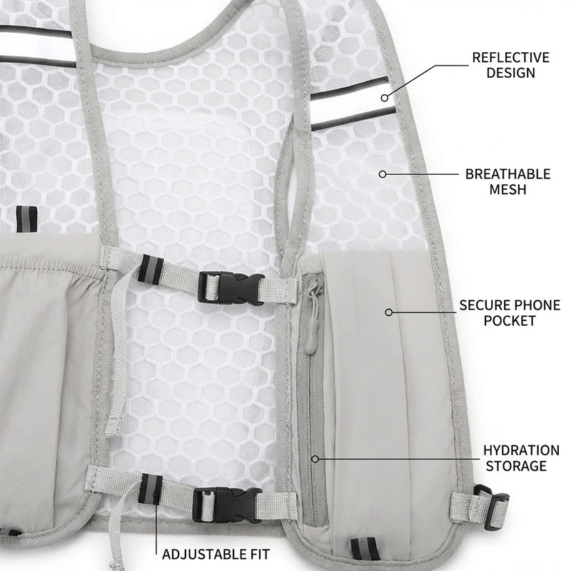 Gilet de Running Léger avec Poche d'Hydratation