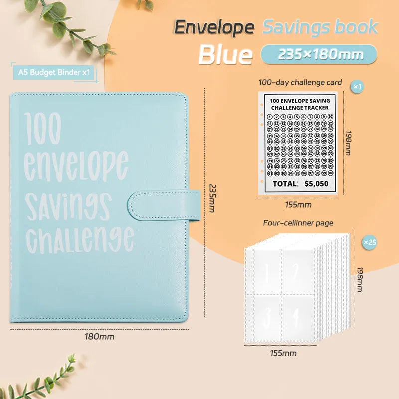 Budget Challenge Binder with Cash Envelopes