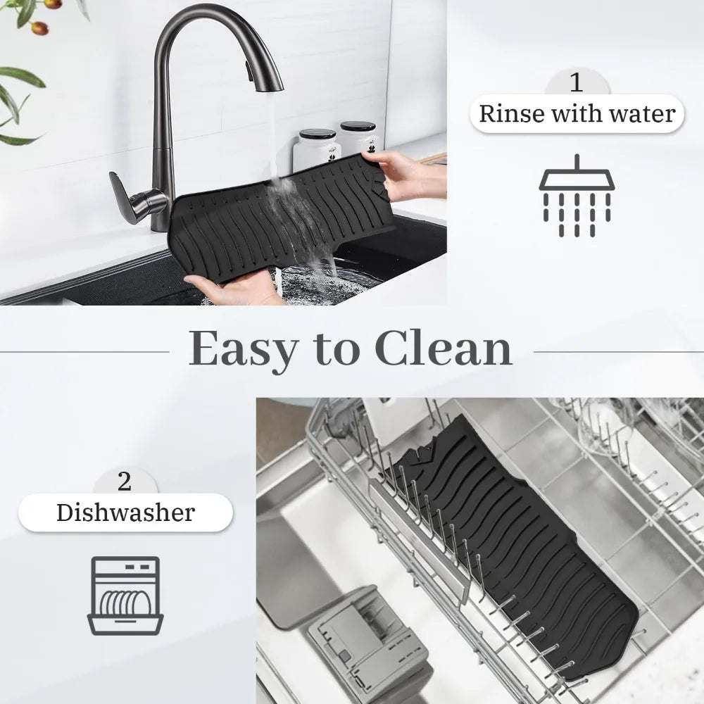 Silicone Kitchen Sink Splash Guard & Drainage Mat