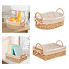 Handwoven Storage Basket with Removable Linen Lining