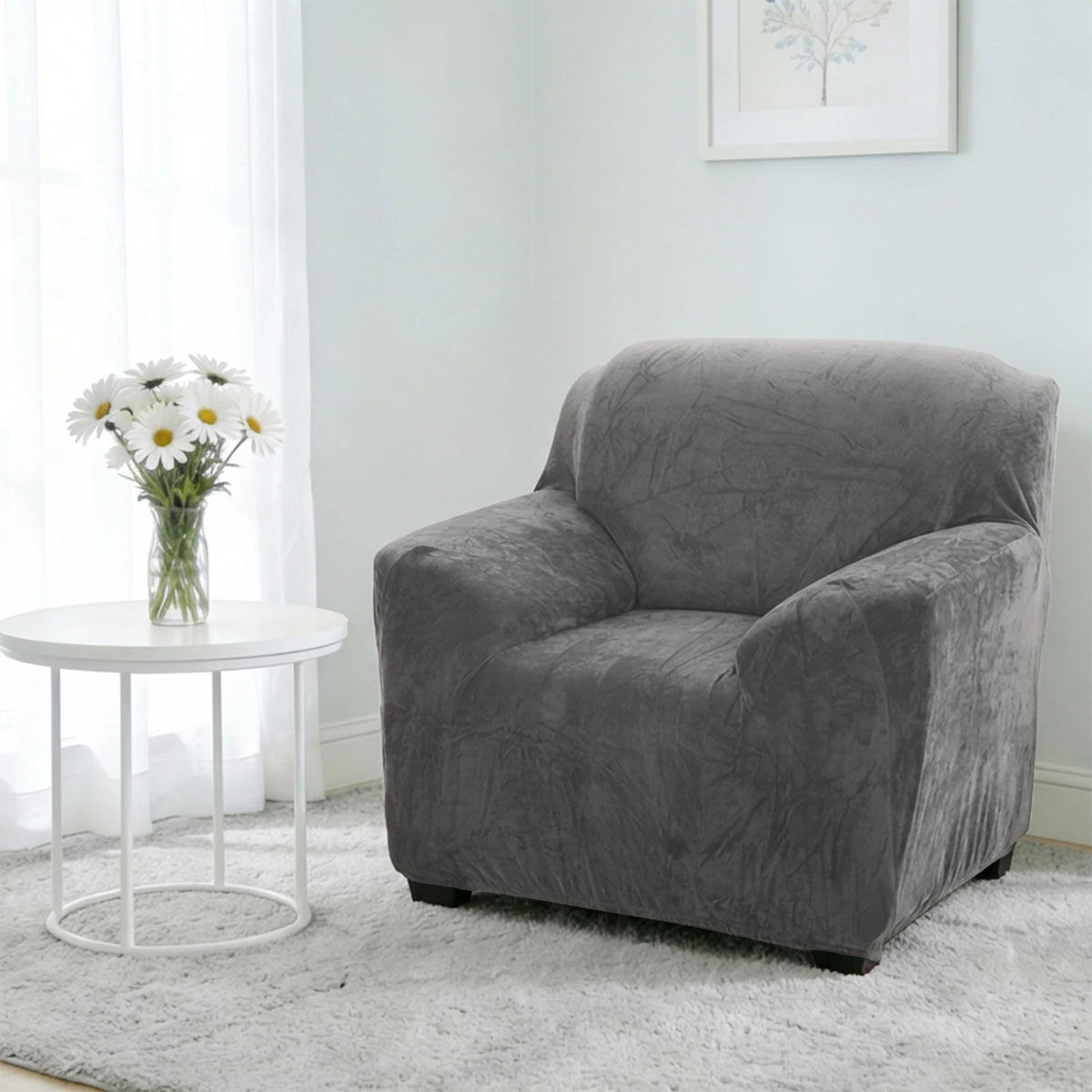 Stretch Velvet Non-Slip Sofa Cover for L-Shaped Couches