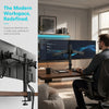 Heavy-Duty Dual Monitor Stand with Full Articulation for Desks Up to 32 Inches