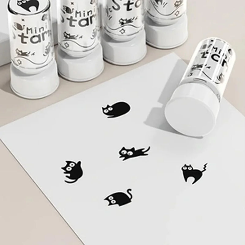 Set de Sellos de Gatitos Negros con 8 Diseños Únicos