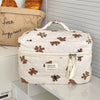 Striped Bear Large-Capacity Makeup Bag