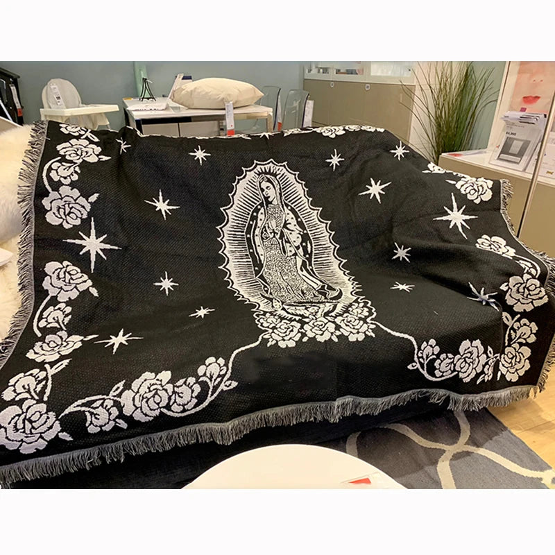 Virgin Mary Tapestry Throw Blanket