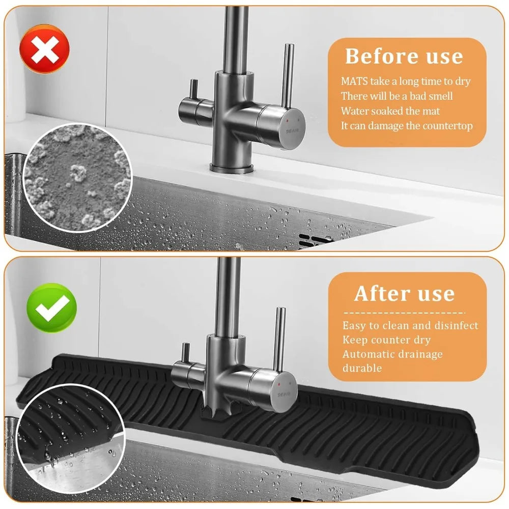 Silicone Kitchen Sink Splash Guard & Drainage Mat