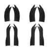 Universal Car Rear Bumper Splitters with Carbon Fiber Finish