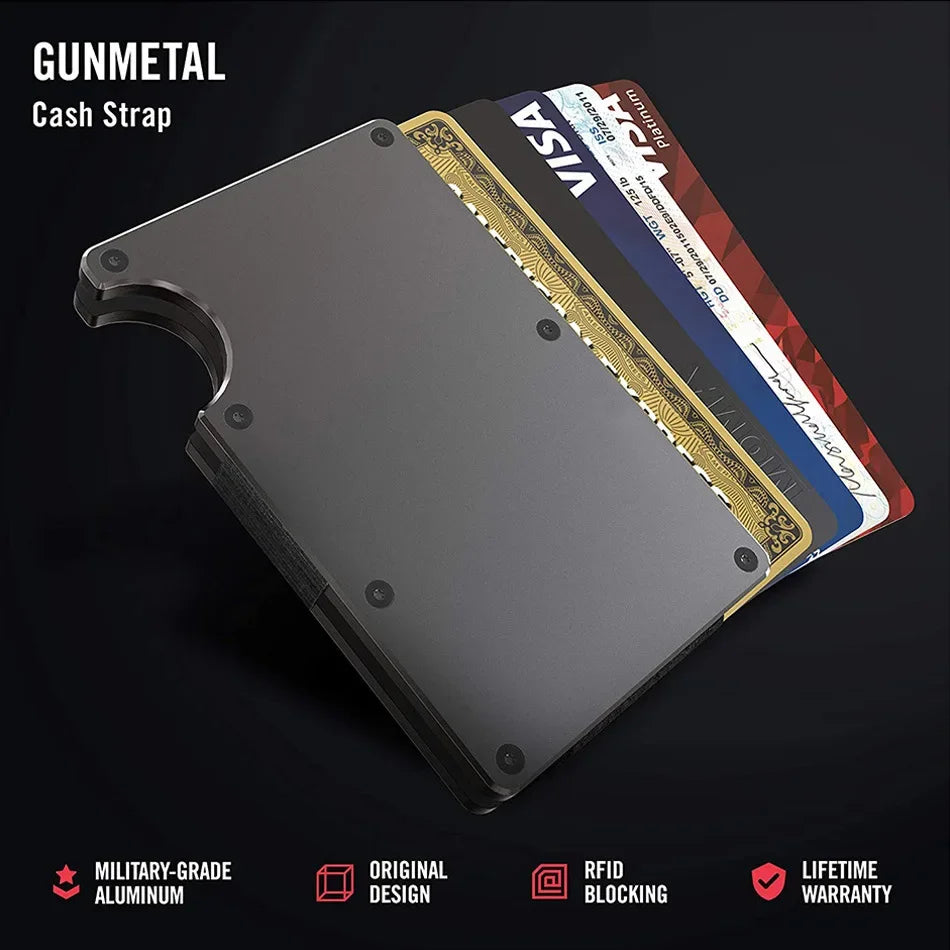 Slim RFID-Blocking Aluminum Wallet