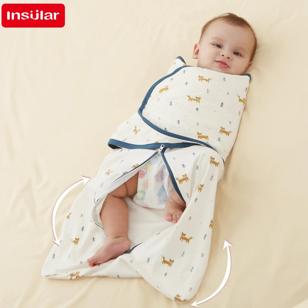 Lightweight Cotton Baby Sleeping Bag for Newborns